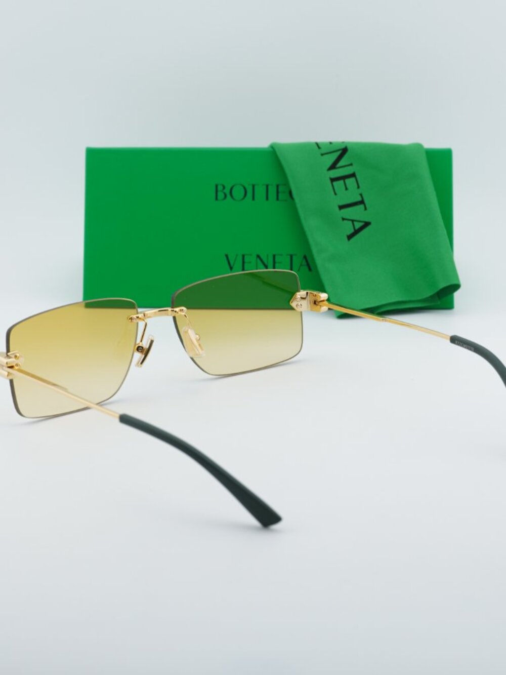 Bottega Veneta BV1126S 006 Rectangle Sunglasses - Gold\Yellow - Picture 5 of 10